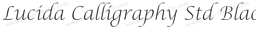 Lucida Calligraphy Std Black字体转换